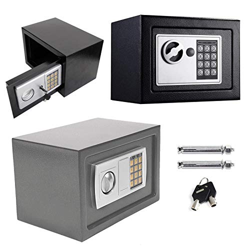 Tresor Klein Elektronischer Safe Schlüsseltresor Minisafe Wandtresor Mini Tresor Stahlsafe Möbeltresor Wandsafe Digital Sicher, 4.6L -Grau Tresor Klein Elektronischer Safe Schlüsseltresor Minisafe Wandtresor Mini Tresor Stahlsafe Möbeltresor Wandsafe Digital Sicher, 4.6L -Grau von Huini