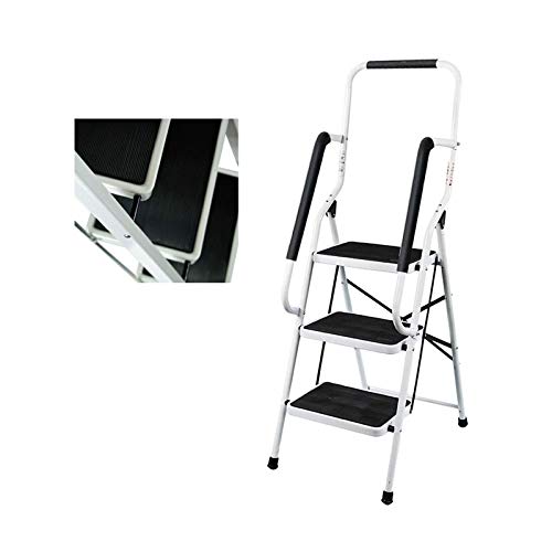 Trittleiter 3 Stufen Leiter mit Handlauf Klapptritt Klappleiter Klapptreppe Tritt Haushaltstritt Stehleiter Sprossenleiter klappbar faltbar bis 150 kg Trittleiter 3 Stufen Leiter mit Handlauf Klapptritt Klappleiter Klapptreppe Tritt Haushaltstritt Stehleiter Sprossenleiter klappbar faltbar bis 150 kg von Huini