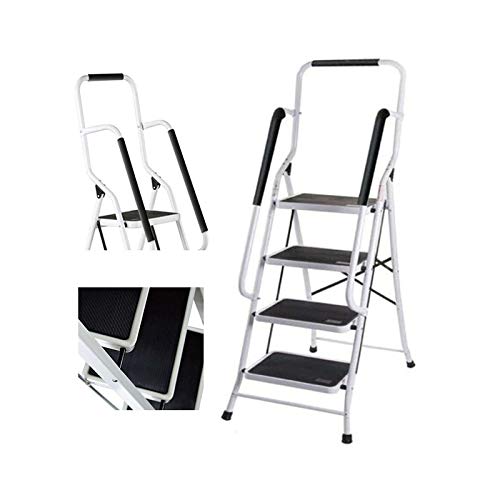 Trittleiter 4 Stufen Leiter mit Handlauf Klapptritt Klappleiter Klapptreppe Tritt Haushaltstritt Stehleiter Sprossenleiter klappbar faltbar bis 150 kg Trittleiter 4 Stufen Leiter mit Handlauf Klapptritt Klappleiter Klapptreppe Tritt Haushaltstritt Stehleiter Sprossenleiter klappbar faltbar bis 150 kg von Huini