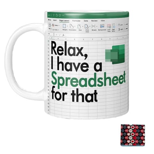 Huipalon Excel Mug Relax I Have a Spreadsheet for That Kaffeetasse C-Griff Lustige Keramiktasse Geschenk für Kollegen Buchhaltung Boss Geburtstag Kaffee Tee Tassen Huipalon Excel Mug Relax I Have a Spreadsheet for That Kaffeetasse C-Griff Lustige Keramiktasse Geschenk für Kollegen Buchhaltung Boss Geburtstag Kaffee Tee Tassen von Huipalon