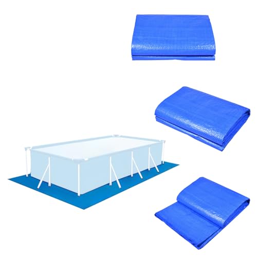 Pool Bodenplane Wasserdichtes Bodenschutzplane Pool Rechteckig Poolunterlage | UV-Stabil & Reißfest | Faltbare Bodenschutzmatte Für Aufblasbare Pools Oberirdische, Schlauchboote Und Planschbecken von Huitrcrio
