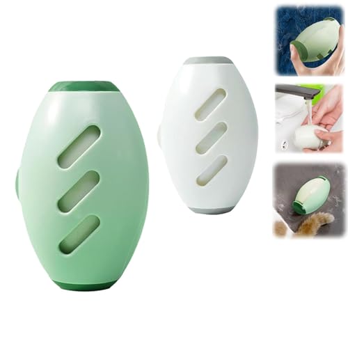 Huiyuenuo 2 Stück Waschbarer tragbarer Aufkleber, Tierhaarentferner Fusselrolle,Waschbare klebrige Gel Fusselrolle Ball für Haustier Haar,Reusable Lint Roller für Kleidung, Reisen, Haus von Huiyuenuo