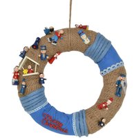 Weihnachtstürkranz Merry Christmas 30 cm Türkranz Dekokranz Handarbeit Weihnachten Weihnachtsdeko Weihnachtskranz Dekoration von Huizbirn