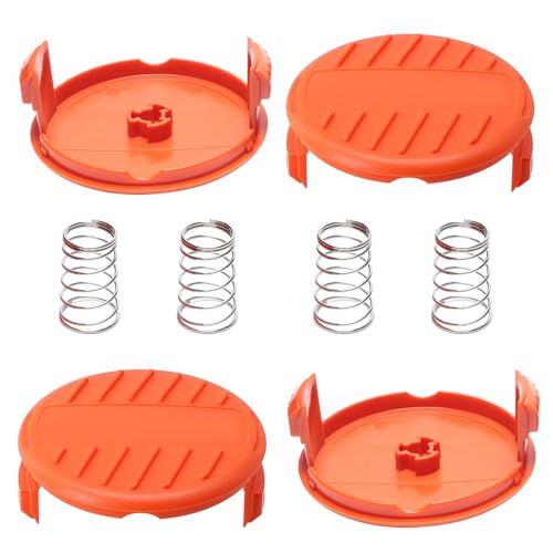 RC-100-P Spulenkappen und Federn für Black + Decker Rasentrimmer GL280 GL340 GL40 GL423 GL430 GL4525 GL5028 GL530 GL540 GL550 GL555 GL560 GL570 GL580 GLC100-P 20 GLC 1825 GLC2000 GLC425 (GLC) von Hujago