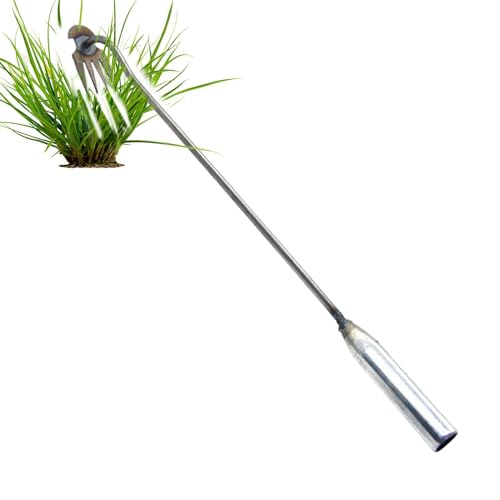 Hujinkan Gardening Hand Weed Remover,Unkrautstecher Mit Stiel,Garden Harke,rechen,Hand Unkrautentferner Werkzeug, Hand Grasentferner Werkzeug,Joint Scraper with Handle (Rubber Handle 4 Teeth) von Hujinkan