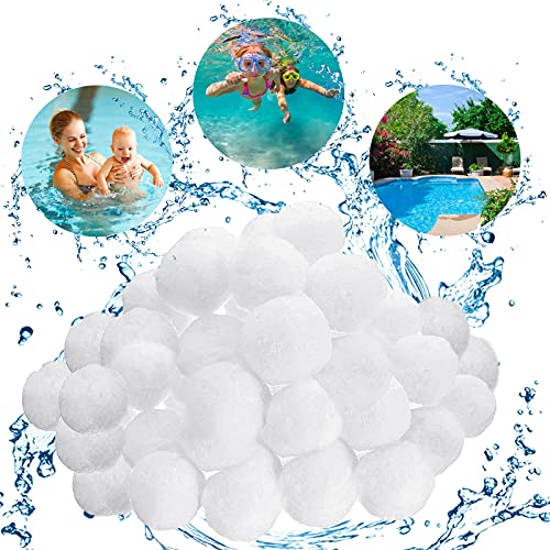 Hukermoon Filter Balls, Pool Filterbälle, Filtermaterial für Pool, Umwelt Filter Ball, Filterbälle für Sandfilteranlagen, Filter Balls Schwimmbad, Sandfilteranlagen Ersetzen 18 kg Filtersand (500g) von Hukermoon