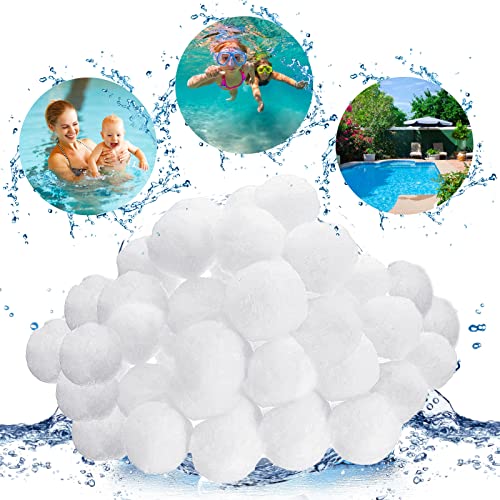 Hukermoon Filter Balls, Pool Filterbälle, Filtermaterial für Pool, Umwelt Filter Ball, Filterbälle für Sandfilteranlagen, Filter Balls Schwimmbad, Sandfilteranlagen Ersetzen 25 kg Filtersand (1400g) von Hukermoon