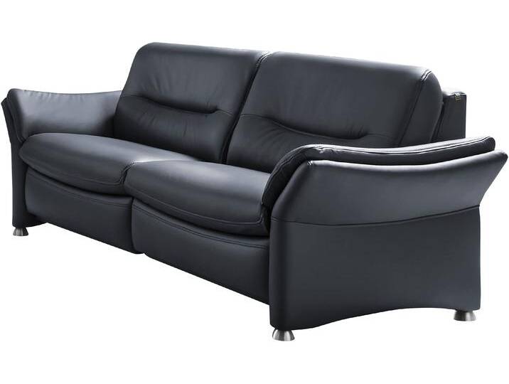 2,5-Sitzer HUKLA HU-SF15058 Ledersofa, Breite 194 cm , blau (torro nightblau), B:194cm H:91cm T:92cm, Sofas, aus Leder, optional Kopfstütze u. WallAway-Funktion von Hukla