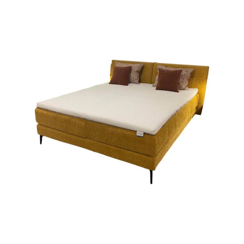 Boxspringbett Highland R Stoff Maranta Curry Gelb PG 6 KT23138 Fuß W010 Metall S... von Hukla