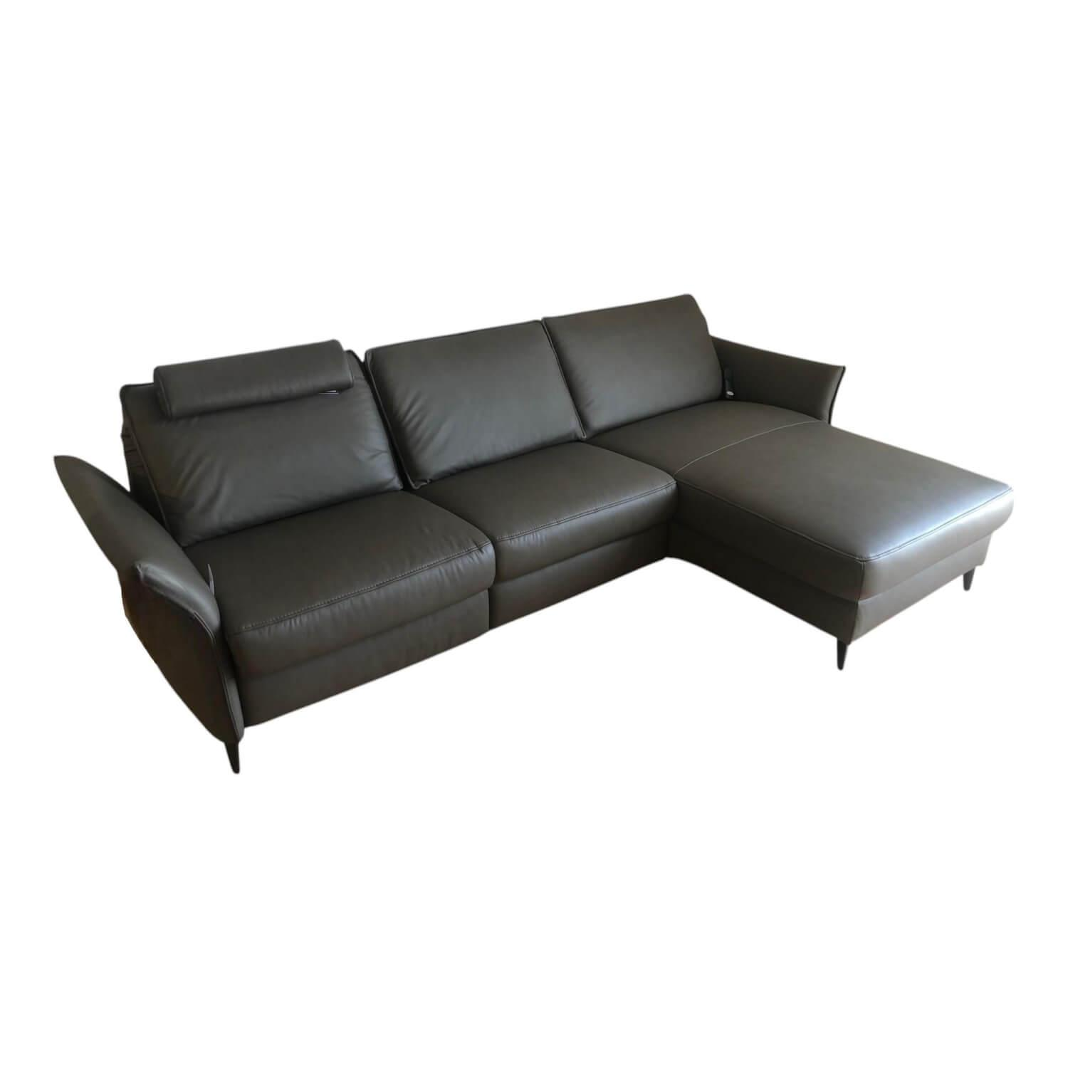 Ecksofa HU RL20001 Leder Vivre Greystone Grau Füße Aluminium Schwarz Lackiert Mi... Ecksofa HU RL20001 Leder Vivre Greystone Grau Füße Aluminium Schwarz Lackiert Mi... von Hukla