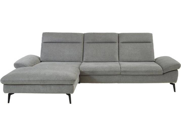 HUKLA Ecksofa HU-HP22156 L-Form, inkl. Kopfpolsterverstellung, grau, inklusive 2x Nierenkissen-mit Sitztiefenverstellung HUKLA Ecksofa HU-HP22156 L-Form, inkl. Kopfpolsterverstellung, grau, inklusive 2x Nierenkissen-mit Sitztiefenverstellung von Hukla