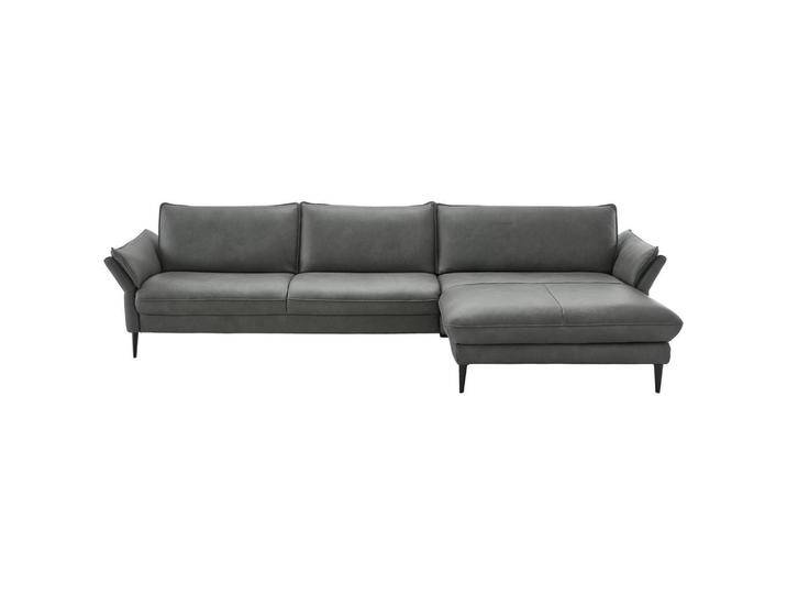Hukla ECKSOFA, Anthrazit, Echtleder, Longlife-Leder, 3-Sitzer, Ottomane rechts, L-Form, 334x172 cm, Goldenes M, Typenauswahl, Fußauswahl, Hukla ECKSOFA, Anthrazit, Echtleder, Longlife-Leder, 3-Sitzer, Ottomane rechts, L-Form, 334x172 cm, Goldenes M, Typenauswahl, Fußauswahl, von Hukla