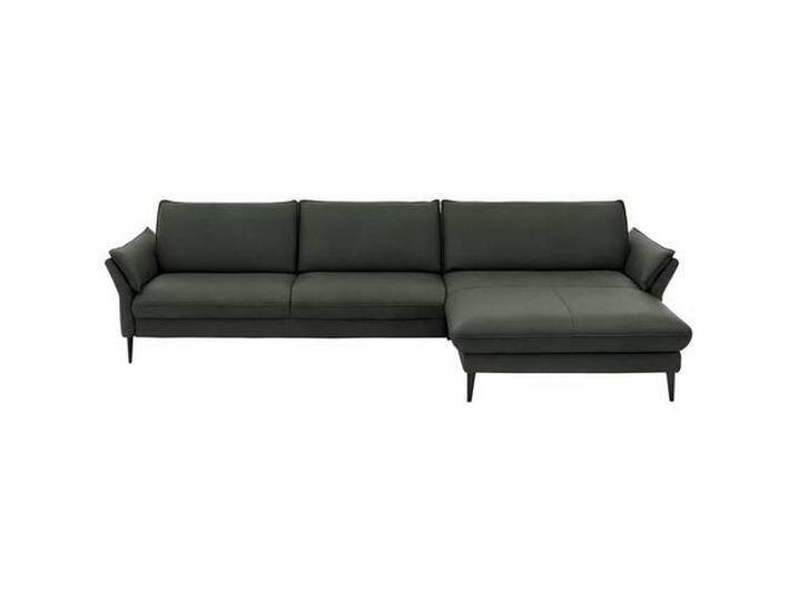 Hukla ECKSOFA, Olivgrün, Echtleder, Longlife-Leder, Semi-Anilinleder, 4-Sitzer, Ottomane rechts, L-Form, 334x172 cm, Goldenes M, erweiterbar, Hukla ECKSOFA, Olivgrün, Echtleder, Longlife-Leder, Semi-Anilinleder, 4-Sitzer, Ottomane rechts, L-Form, 334x172 cm, Goldenes M, erweiterbar, von Hukla
