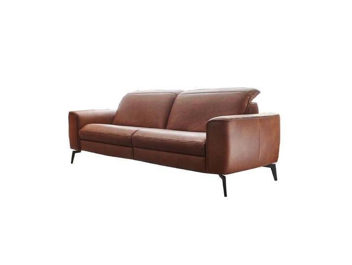 Hukla HU-PC23005 Einzelsofa 2,5-Sitzer mit Kopfpolsterverstellung in Echtleder braun mit optionaler WallAway-Funktion Fußausführung wählbar von Hukla