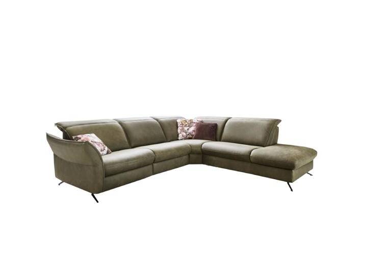 Hukla HU-RL17008 Ecksofa mit hochwertiger Formkaltschaumpolsterung in 3 Sitzhärten wahlweise rundum bezogen und mit Liegearmlehne von Hukla