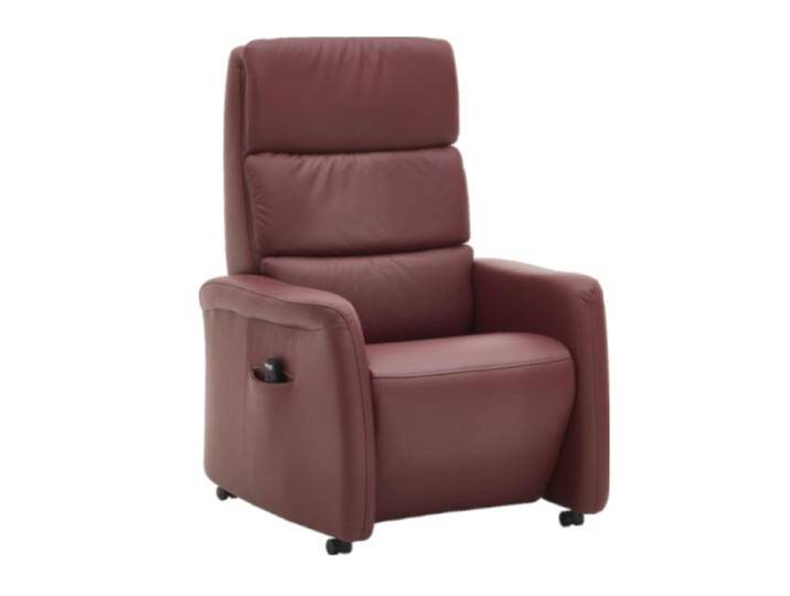 Hukla HU-VP16022 Relaxsessel in Stoff und Leder mit synchroner Verstellung sowie mit drehbarer Doppelrolle oder für festeren Stand mit Gleiter von Hukla
