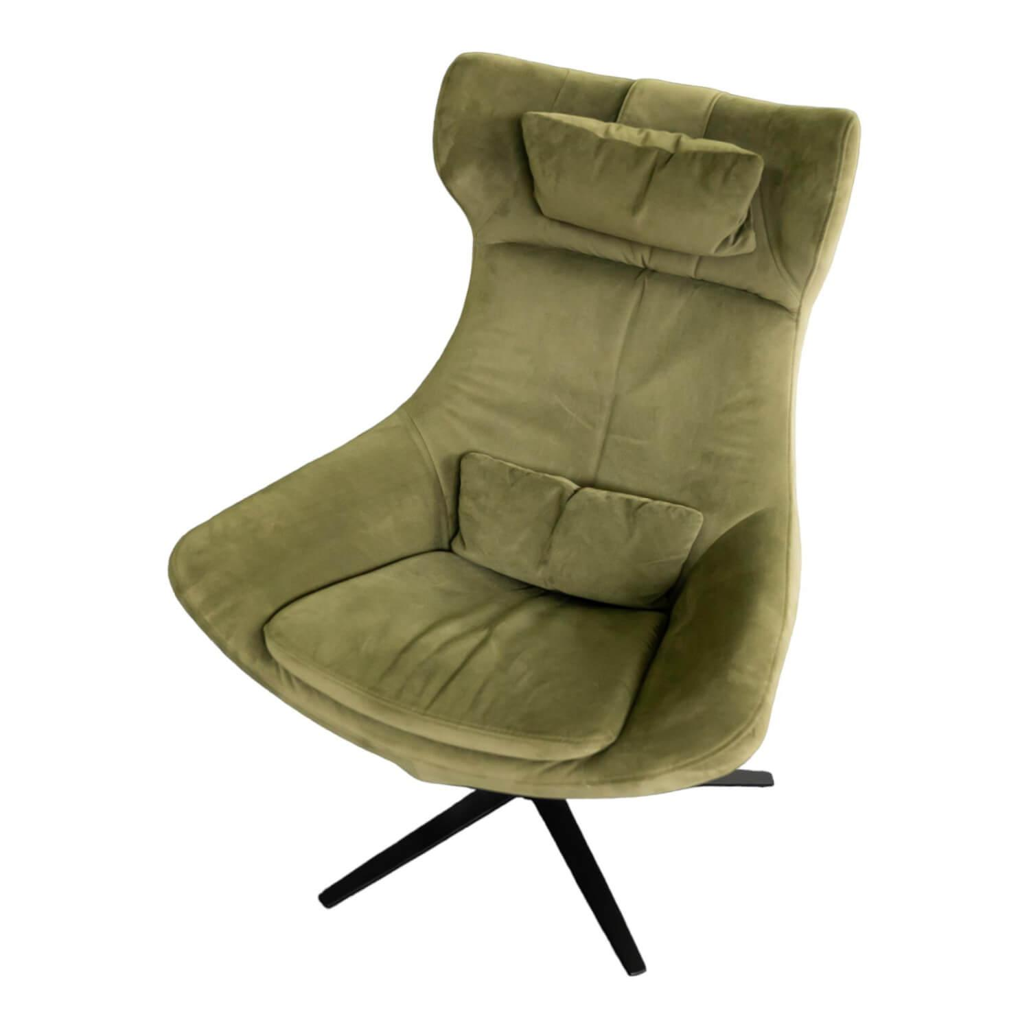 Relaxsessel CP02 Stoff Salsa Green Grün 20 Sternfuß Pulverbeschichtet Anthrazit ... von Hukla