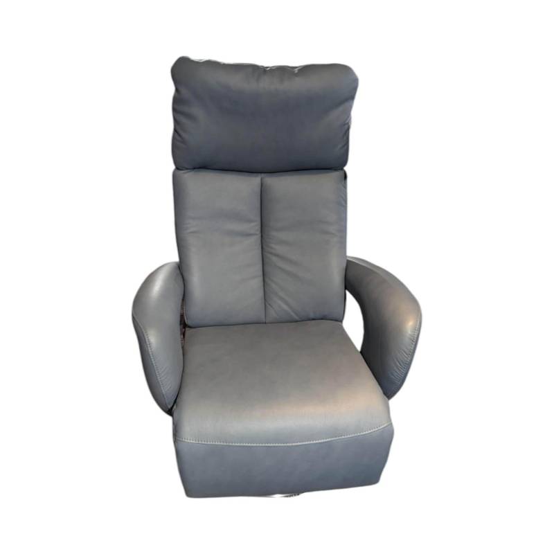 Sessel Dreamline 02 Leder Vivre Steel Grau Metall Drehteller V6 Mit Turn Und Mov... von Hukla
