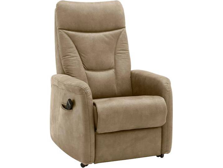 Sessel HUKLA HU-RV15025 , beige (deluxe mandel), B:78cm H:108cm T:90cm, Sessel, Polstersessel Sessel mit Aufstehhilfe Funktionssessel, Wahlweise 1- oder 2-motorische Verstellung, inkl. Aufstehhilfe von Hukla