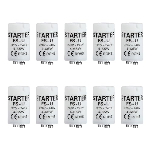 Hukneqn 10 Stück Starter Leuchtstoffröhren, Starter für Leuchtstoffröhren 4-65 Watt, Universal Starters, schnelle Zündung, sicher und langlebig, geeignet für Haushalt und Gewerbe, ST111 220-240V Hukneqn 10 Stück Starter Leuchtstoffröhren, Starter für Leuchtstoffröhren 4-65 Watt, Universal Starters, schnelle Zündung, sicher und langlebig, geeignet für Haushalt und Gewerbe, ST111 220-240V von Hukneqn