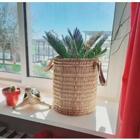 Runder Korb Für Pflanzen Und Blumen - Behälter 3 Grössen Zur Auswahl Leder, Korbgeflecht, Rattan, Stroh Runder Korb Für Pflanzen Und Blumen - Behälter 3 Grössen Zur Auswahl Leder, Korbgeflecht, Rattan, Stroh von Huleti