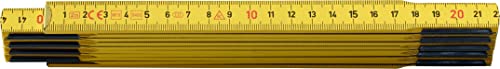 Hultafors Gliedermaßstab (Länge 2 Meter, aus Buchenholz, verdeckte Gliederverbindung, Farbe Gelb) 480265 von Hultafors