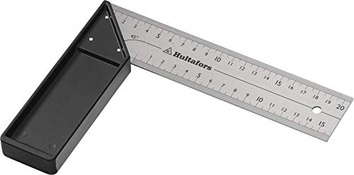 Hultafors Schreinerwinkel, 20 cm, 260003, Anschlagwinkel mit Klinge aus eloxiertem Aluminium von Hultafors