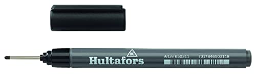 Hultafors Tintentieflochmarker (Tintenfarbe: Schwarz, für Markierung von schwer zugänglichen Stellen) 483185 von Hultafors