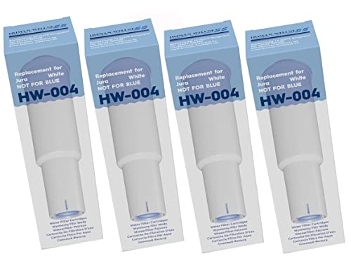 4 x Wasserfilter HW-004 kompatibel mit Kaffeevollautomat Jura white Impressa Avantgarde 68739 60209 62911 AQK-04 von Human-Wellness