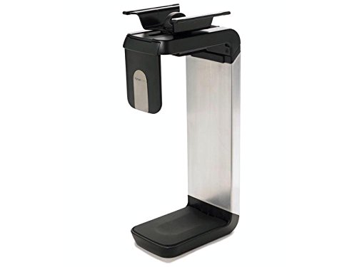 Humanscale CPU-Halterung CPU200 schwarzer Kunststoff mit gebürstetem Aluminium für Desktop-Computer, 43 cm Länge, Breite und Höhe, Luftkühlung, 15 Jahre Garantie von Humanscale