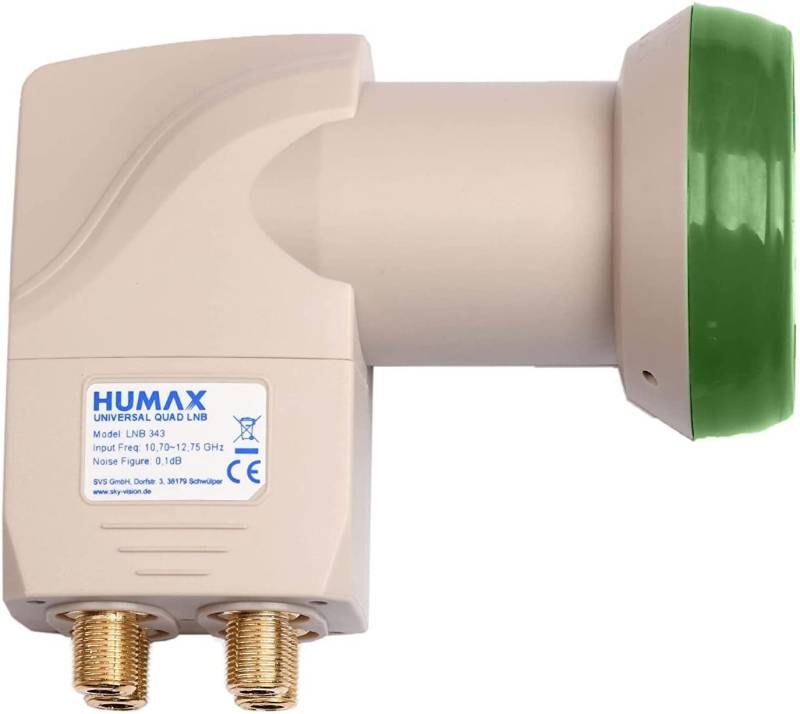 Humax Humax Green Power Quad-LNB, Stromspar-LNB, Satelliten universal LNB, Universal-Quad-LNB Humax Humax Green Power Quad-LNB, Stromspar-LNB, Satelliten universal LNB, Universal-Quad-LNB von Humax