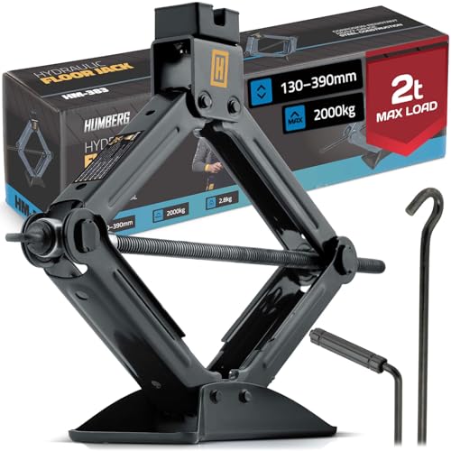 Humberg Wagenheber - Trapezheber Auto Heber - Rutschfeste Basis - Tragkraft 2 Tonnen - Höhe 13-19 cm - Stahl Humberg Wagenheber - Trapezheber Auto Heber - Rutschfeste Basis - Tragkraft 2 Tonnen - Höhe 13-19 cm - Stahl von Humberg
