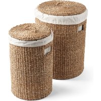 Humdakin - Laundry Hamper Wäschekorb, Seegras (2er-Set) von Humdakin