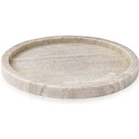 Humdakin - Marmor Tablett, Ø 22 cm, braun von Humdakin ApS