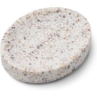 Humdakin - Terrazzo Seifenschale, 13 x 10 cm, natur von Humdakin