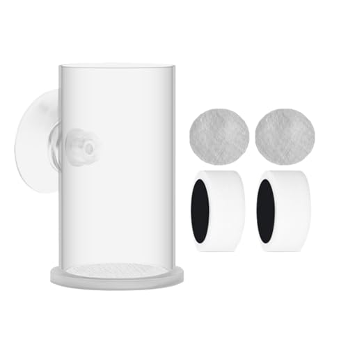 Humdcdy Betta Futterspender für Aquarium, transparent, mit Saugnapf für den Innenbereich, Futterröhre von Humdcdy