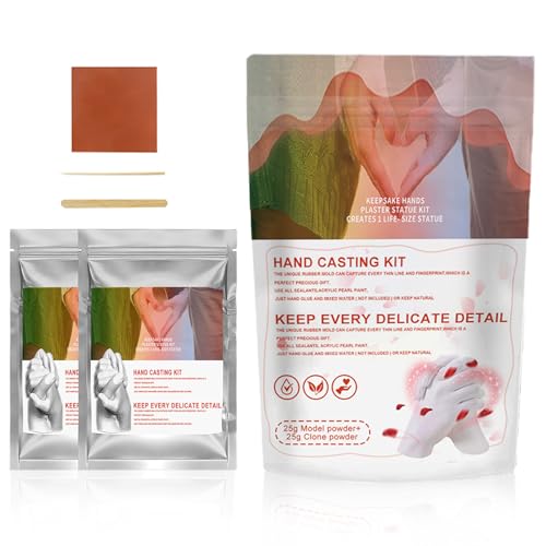 Humdcdy Handform-Gießpulver – Antihaft-Pulver für Handmodelle – Bastelzubehör für Paare, Familie, Kinder, Heimskulptur von Humdcdy