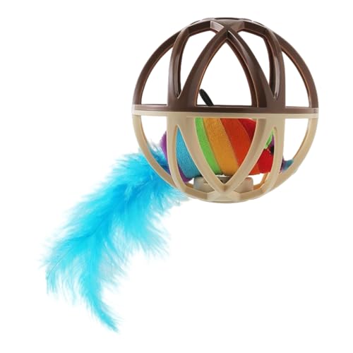Humdcdy Katzenball-Spielzeug, Bereicherungsspielzeug, Bälle mit Sound, Kratztraining, Haustierzubehör, Zubehör, für Indoor-Spielaktivitätstraining, Kätzchen-Spielzeug Humdcdy Katzenball-Spielzeug, Bereicherungsspielzeug, Bälle mit Sound, Kratztraining, Haustierzubehör, Zubehör, für Indoor-Spielaktivitätstraining, Kätzchen-Spielzeug von Humdcdy