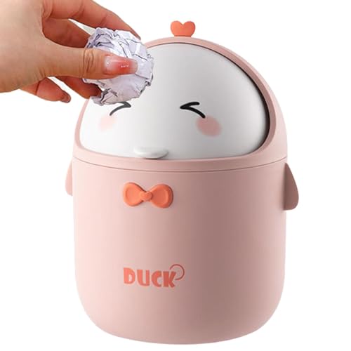 Humdcdy -Mülleimer, Mülleimer,Kompakter süßer Mülleimer | Tisch-Mülleimer, Tisch-Mülleimer mit Deckel für Badezimmer, Küche von Humdcdy