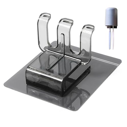 Humdcdy Selbstklebender Zahnbürstenhalter,Zahnbürstenhalter Wandmontage - Selbstklebender Zahnbürstenhalter, hängender Zahnbürstenhalter für Badezimmer, für 2 Zahnbürsten von Humdcdy