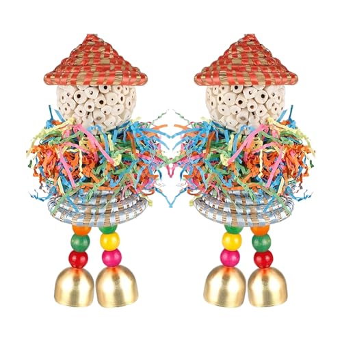 Humdcdy Vogelspielzeug zum, Mehrfarbig, natürliches Spielzeug, für Käfig, Ara, Lovebird, Fink, Nymphensittiche, Kanarienvogel Humdcdy Vogelspielzeug zum, Mehrfarbig, natürliches Spielzeug, für Käfig, Ara, Lovebird, Fink, Nymphensittiche, Kanarienvogel von Humdcdy