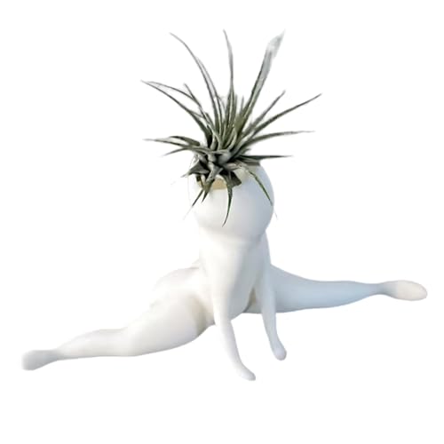 Lustiger Big Booty Ghost Übertopf, Niedlicher Blumentopf In Körperform Dekorativer Blumentopf Als Gag Geschenk, Neuartiger Sukkulenten Blumentopf Luftpflanzen-Präsentationsständer Für Das Heimbüro von Humdcdy