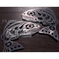 Aluminium Lachsfarbene Wanddeko | 2 Paar von HumdingerDesigns0com