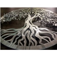 Baum Des 10-Jährigen Jubiläums - 10-Jährige Hochzeitsfeier Aluminium Lebens Metallwandkunst Kundenspezifisch Angefertigt Baum Des 10-Jährigen Jubiläums - 10-Jährige Hochzeitsfeier Aluminium Lebens Metallwandkunst Kundenspezifisch Angefertigt von HumdingerDesigns0com