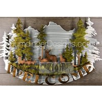 Buck Und Doe Metall Wand Skulptur von HumdingerDesigns0com