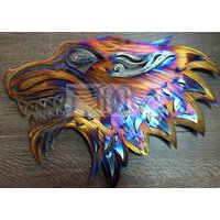 Dire Wolf Skulptur Edelstahl Elf Jahre Geschenk von HumdingerDesigns0com