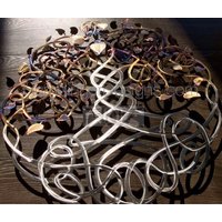 Große Metall Wand Kunst Ewigkeit Baum Des Lebens | Beheizter Edelstahl von HumdingerDesigns0com