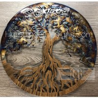 Großer Baum Des Lebens Wanddekoration 116 cm Durchmesser von HumdingerDesigns0com