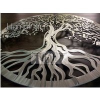 Kreis Baum Wand Skulptur von HumdingerDesigns0com