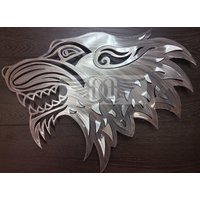 Metall Skulptur Düsterwolf von HumdingerDesigns0com